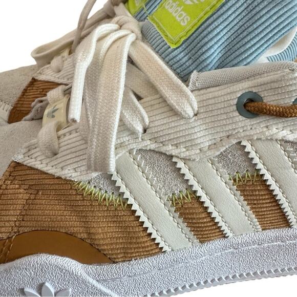 Adidas Originals Rey Galle W Shoes White/Cream/Brown/Blue GX0432 Girls’ Size 5 - Picture 2 of 14